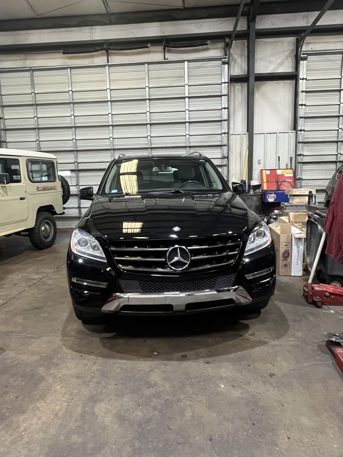 Mercedes-Benz ML350 in a service bay at Athens Import Auto